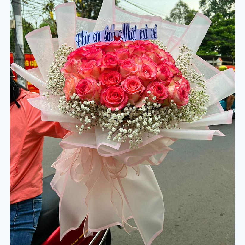 Bó hoa chúc mừng tại Long Thành, Nhơn Trạch