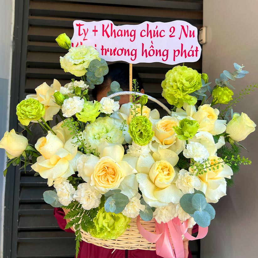 Giỏ hoa chúc mừng tại Long Thành, Nhơn Trạch